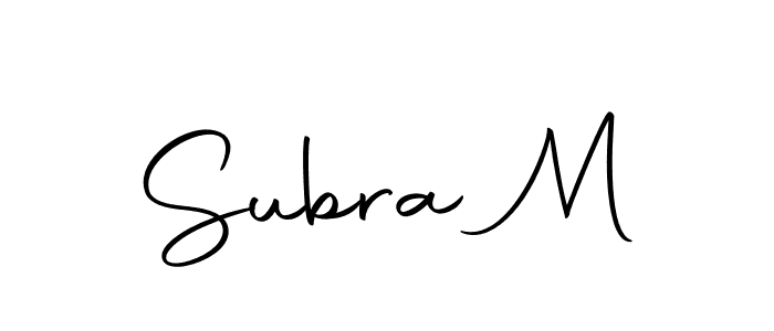 The best way (Autography-DOLnW) to make a short signature is to pick only two or three words in your name. The name Subra M include a total of six letters. For converting this name. Subra M signature style 10 images and pictures png