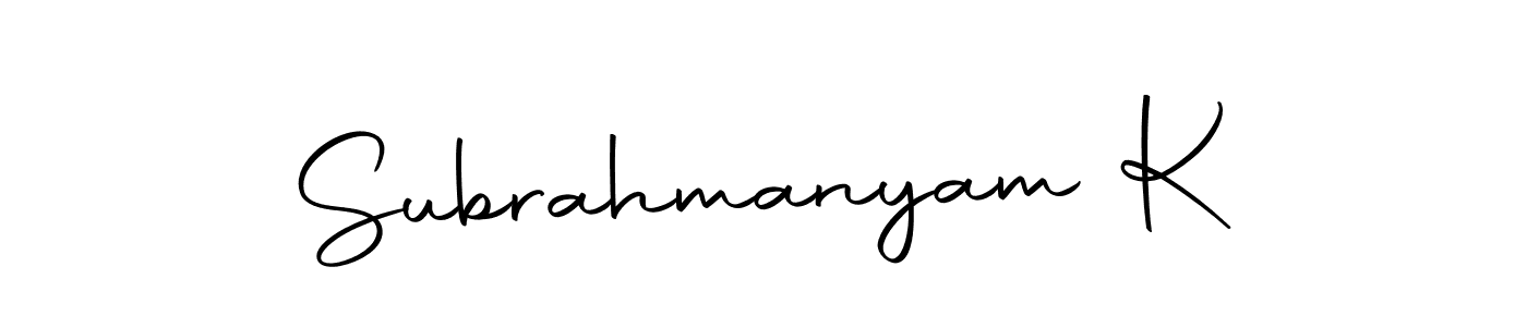 It looks lik you need a new signature style for name Subrahmanyam K. Design unique handwritten (Autography-DOLnW) signature with our free signature maker in just a few clicks. Subrahmanyam K signature style 10 images and pictures png