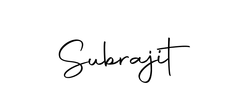 Create a beautiful signature design for name Subrajit. With this signature (Autography-DOLnW) fonts, you can make a handwritten signature for free. Subrajit signature style 10 images and pictures png