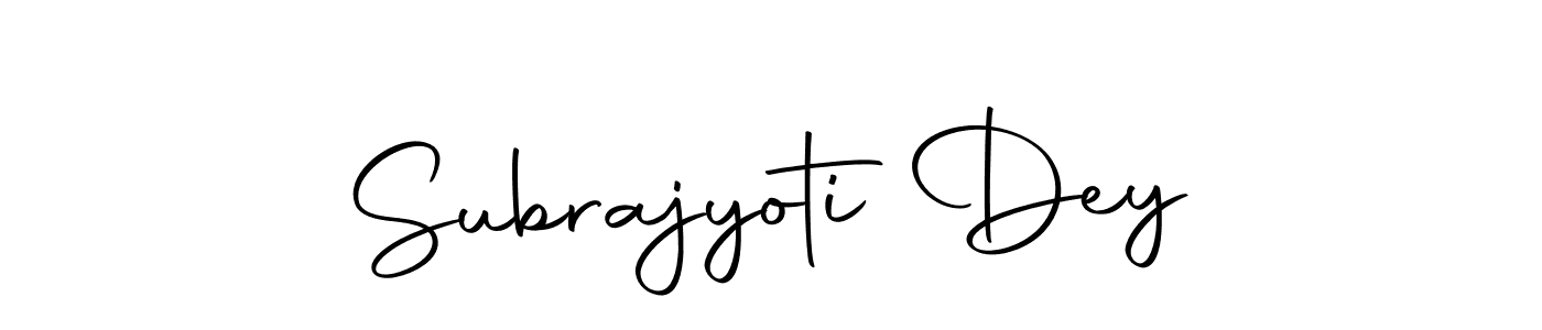 How to make Subrajyoti Dey name signature. Use Autography-DOLnW style for creating short signs online. This is the latest handwritten sign. Subrajyoti Dey signature style 10 images and pictures png