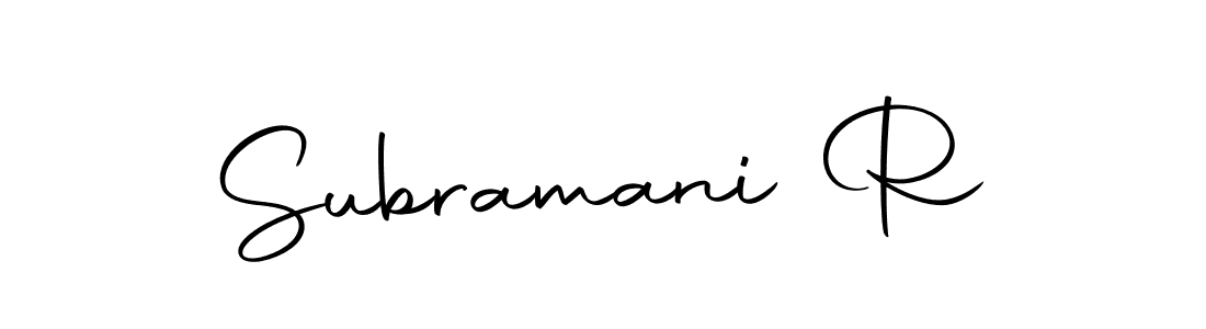 You can use this online signature creator to create a handwritten signature for the name Subramani R. This is the best online autograph maker. Subramani R signature style 10 images and pictures png