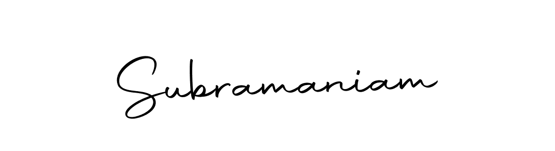 Use a signature maker to create a handwritten signature online. With this signature software, you can design (Autography-DOLnW) your own signature for name Subramaniam. Subramaniam signature style 10 images and pictures png