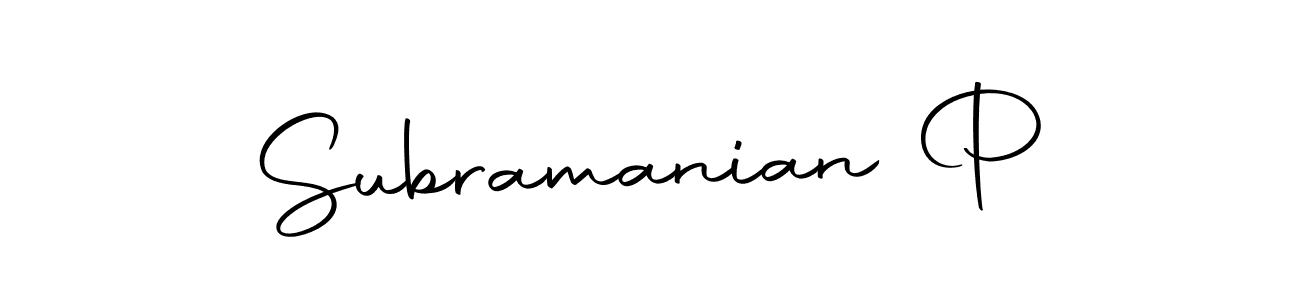 Subramanian P stylish signature style. Best Handwritten Sign (Autography-DOLnW) for my name. Handwritten Signature Collection Ideas for my name Subramanian P. Subramanian P signature style 10 images and pictures png