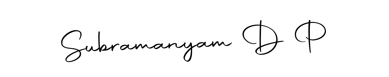 How to make Subramanyam D P signature? Autography-DOLnW is a professional autograph style. Create handwritten signature for Subramanyam D P name. Subramanyam D P signature style 10 images and pictures png