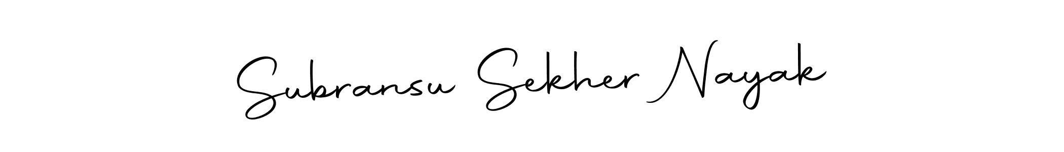 The best way (Autography-DOLnW) to make a short signature is to pick only two or three words in your name. The name Subransu Sekher Nayak include a total of six letters. For converting this name. Subransu Sekher Nayak signature style 10 images and pictures png