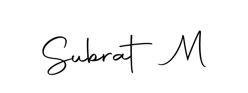 It looks lik you need a new signature style for name Subrat M. Design unique handwritten (Autography-DOLnW) signature with our free signature maker in just a few clicks. Subrat M signature style 10 images and pictures png