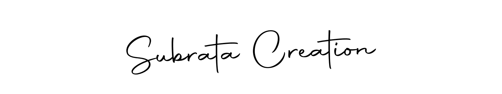 Use a signature maker to create a handwritten signature online. With this signature software, you can design (Autography-DOLnW) your own signature for name Subrata Creation. Subrata Creation signature style 10 images and pictures png