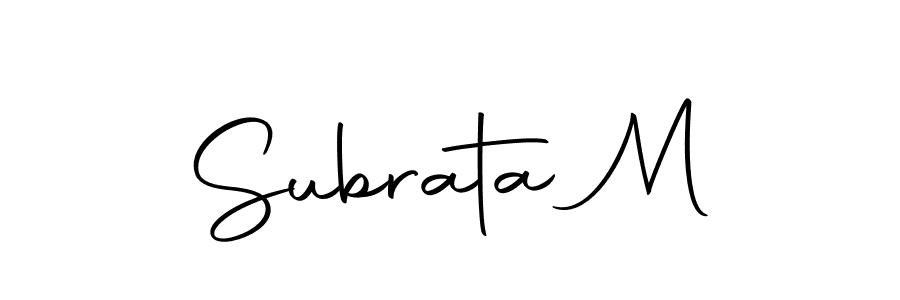 It looks lik you need a new signature style for name Subrata M. Design unique handwritten (Autography-DOLnW) signature with our free signature maker in just a few clicks. Subrata M signature style 10 images and pictures png