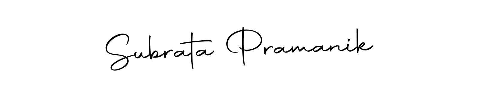 How to make Subrata Pramanik name signature. Use Autography-DOLnW style for creating short signs online. This is the latest handwritten sign. Subrata Pramanik signature style 10 images and pictures png