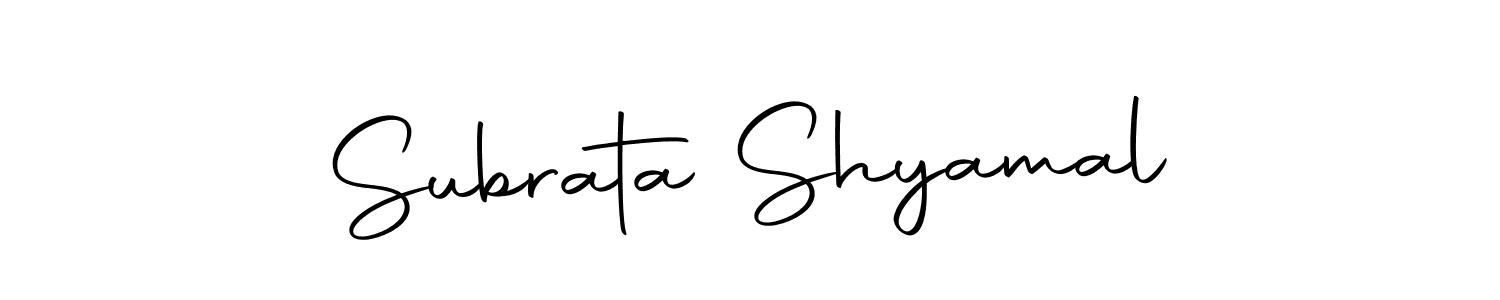 How to make Subrata Shyamal name signature. Use Autography-DOLnW style for creating short signs online. This is the latest handwritten sign. Subrata Shyamal signature style 10 images and pictures png