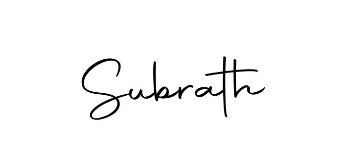 Use a signature maker to create a handwritten signature online. With this signature software, you can design (Autography-DOLnW) your own signature for name Subrath. Subrath signature style 10 images and pictures png