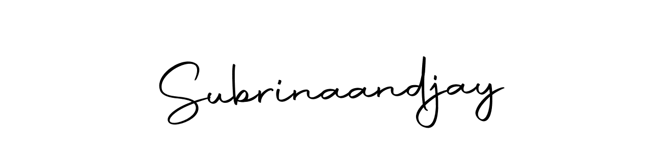 Make a beautiful signature design for name Subrinaandjay. With this signature (Autography-DOLnW) style, you can create a handwritten signature for free. Subrinaandjay signature style 10 images and pictures png