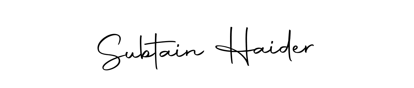 if you are searching for the best signature style for your name Subtain Haider. so please give up your signature search. here we have designed multiple signature styles  using Autography-DOLnW. Subtain Haider signature style 10 images and pictures png