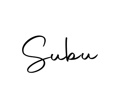 Design your own signature with our free online signature maker. With this signature software, you can create a handwritten (Autography-DOLnW) signature for name Subu. Subu signature style 10 images and pictures png