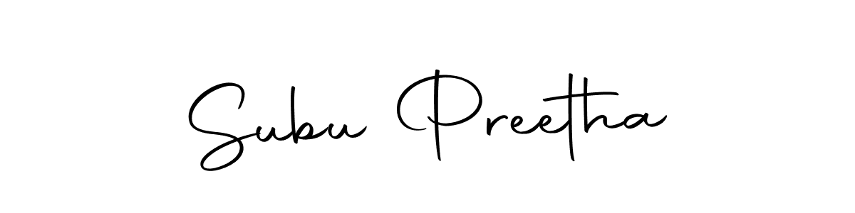 How to make Subu Preetha signature? Autography-DOLnW is a professional autograph style. Create handwritten signature for Subu Preetha name. Subu Preetha signature style 10 images and pictures png