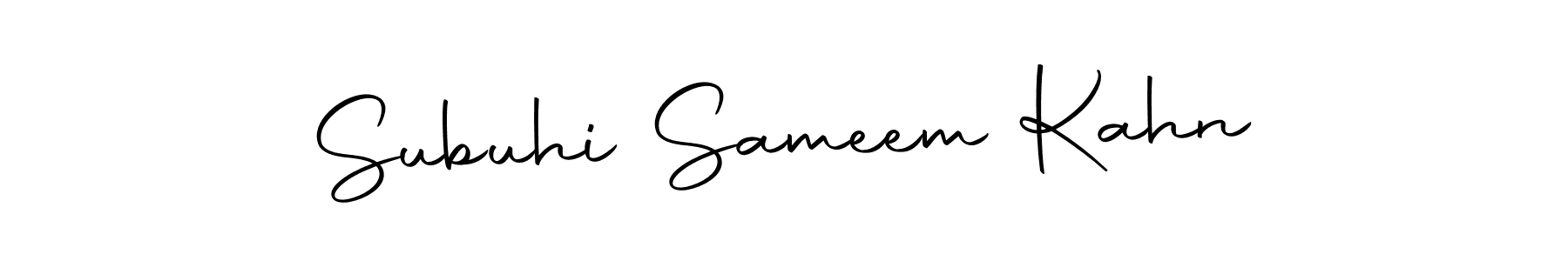 Subuhi Sameem Kahn stylish signature style. Best Handwritten Sign (Autography-DOLnW) for my name. Handwritten Signature Collection Ideas for my name Subuhi Sameem Kahn. Subuhi Sameem Kahn signature style 10 images and pictures png