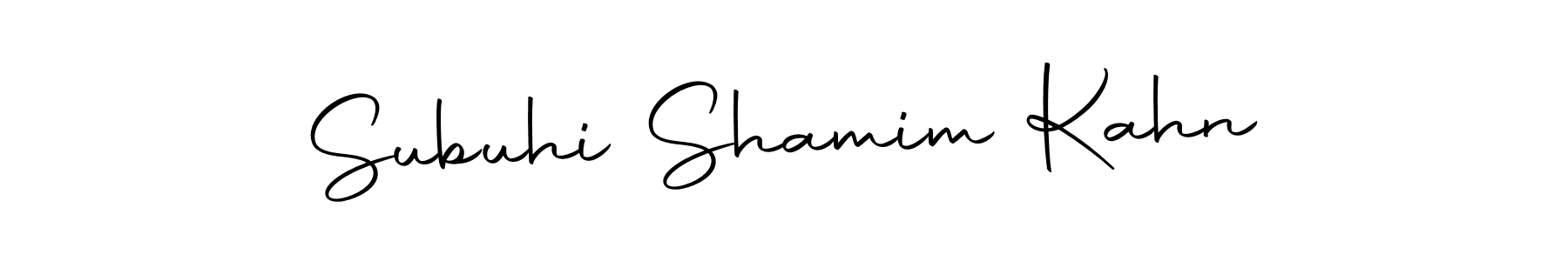 This is the best signature style for the Subuhi Shamim Kahn name. Also you like these signature font (Autography-DOLnW). Mix name signature. Subuhi Shamim Kahn signature style 10 images and pictures png