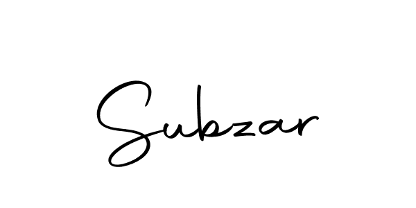 Design your own signature with our free online signature maker. With this signature software, you can create a handwritten (Autography-DOLnW) signature for name Subzar. Subzar signature style 10 images and pictures png