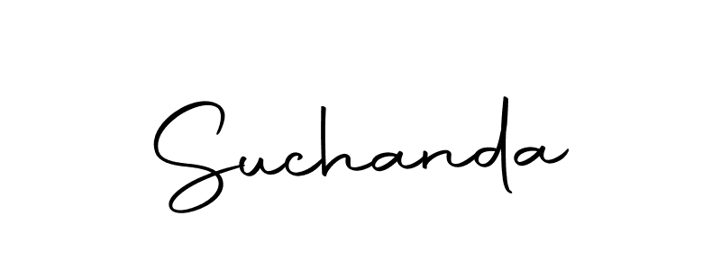Use a signature maker to create a handwritten signature online. With this signature software, you can design (Autography-DOLnW) your own signature for name Suchanda. Suchanda signature style 10 images and pictures png