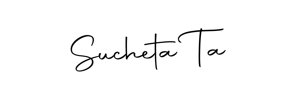 Create a beautiful signature design for name Sucheta Ta. With this signature (Autography-DOLnW) fonts, you can make a handwritten signature for free. Sucheta Ta signature style 10 images and pictures png
