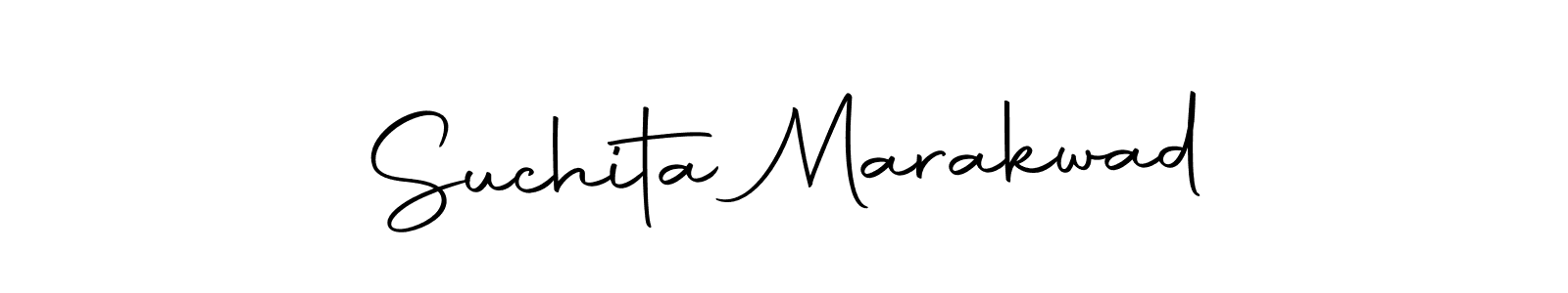 How to make Suchita Marakwad name signature. Use Autography-DOLnW style for creating short signs online. This is the latest handwritten sign. Suchita Marakwad signature style 10 images and pictures png