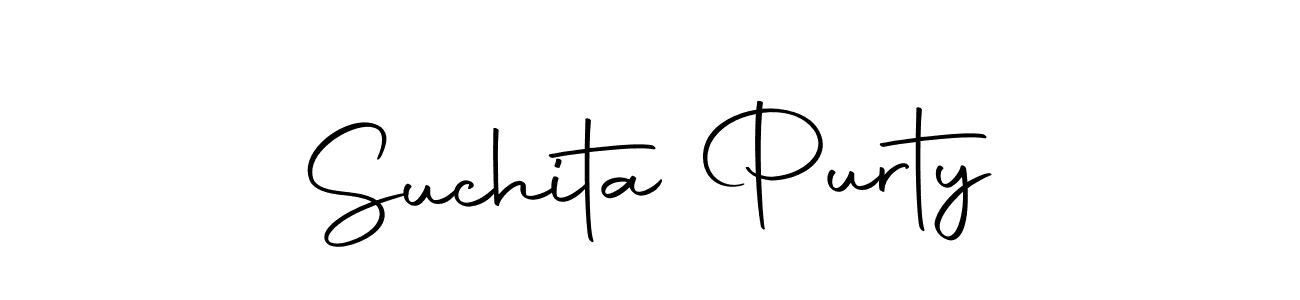 Make a beautiful signature design for name Suchita Purty. Use this online signature maker to create a handwritten signature for free. Suchita Purty signature style 10 images and pictures png