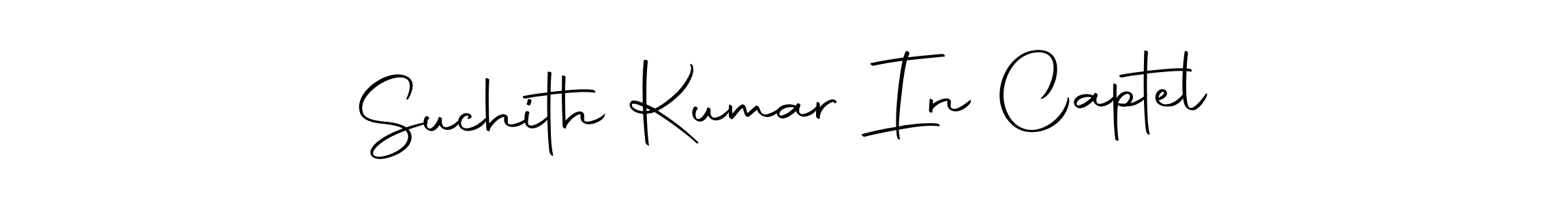 Make a short Suchith Kumar In Captel signature style. Manage your documents anywhere anytime using Autography-DOLnW. Create and add eSignatures, submit forms, share and send files easily. Suchith Kumar In Captel signature style 10 images and pictures png