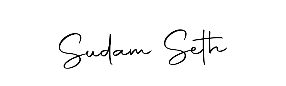 Create a beautiful signature design for name Sudam Seth. With this signature (Autography-DOLnW) fonts, you can make a handwritten signature for free. Sudam Seth signature style 10 images and pictures png