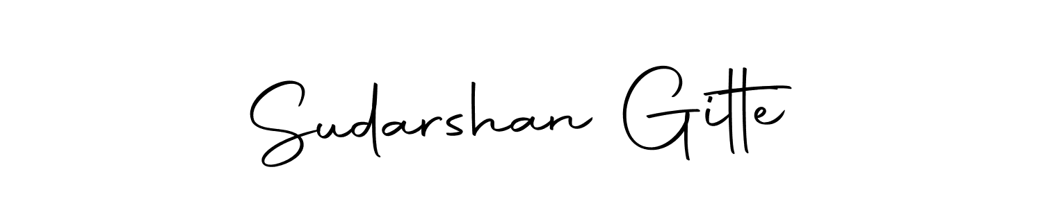 Also we have Sudarshan Gitte name is the best signature style. Create professional handwritten signature collection using Autography-DOLnW autograph style. Sudarshan Gitte signature style 10 images and pictures png