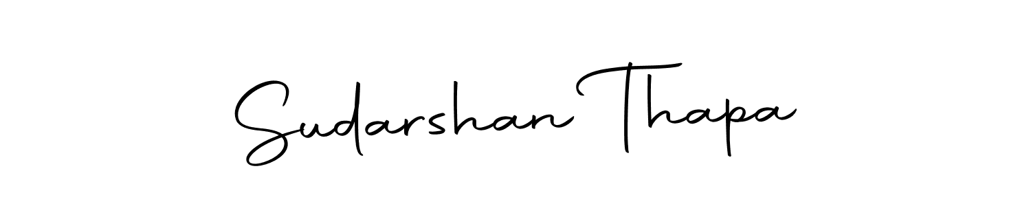 How to make Sudarshan Thapa name signature. Use Autography-DOLnW style for creating short signs online. This is the latest handwritten sign. Sudarshan Thapa signature style 10 images and pictures png