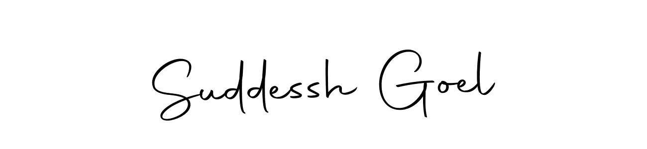 Create a beautiful signature design for name Suddessh Goel. With this signature (Autography-DOLnW) fonts, you can make a handwritten signature for free. Suddessh Goel signature style 10 images and pictures png