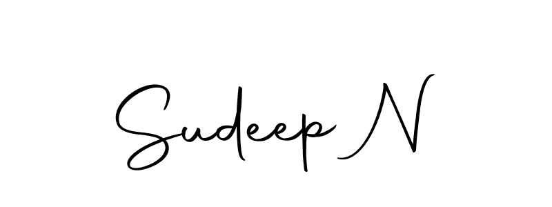 Make a beautiful signature design for name Sudeep N. Use this online signature maker to create a handwritten signature for free. Sudeep N signature style 10 images and pictures png