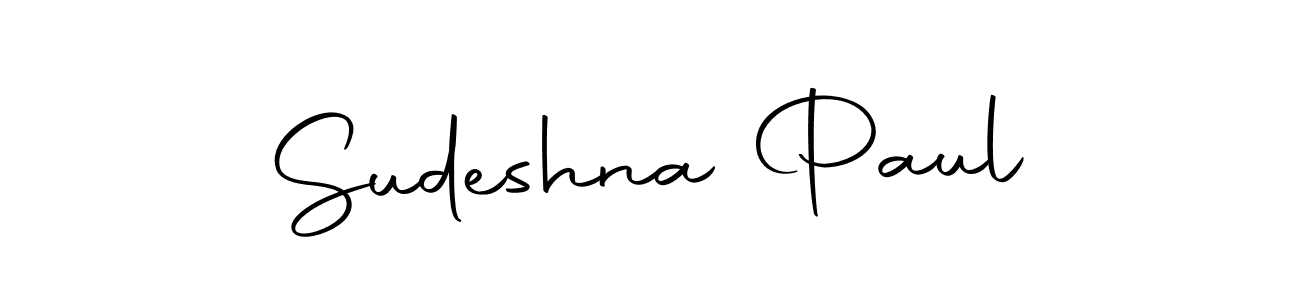 How to make Sudeshna Paul name signature. Use Autography-DOLnW style for creating short signs online. This is the latest handwritten sign. Sudeshna Paul signature style 10 images and pictures png