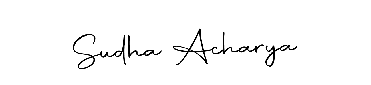 Make a beautiful signature design for name Sudha Acharya. Use this online signature maker to create a handwritten signature for free. Sudha Acharya signature style 10 images and pictures png