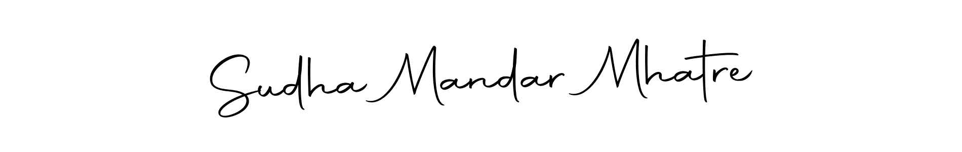 if you are searching for the best signature style for your name Sudha Mandar Mhatre. so please give up your signature search. here we have designed multiple signature styles  using Autography-DOLnW. Sudha Mandar Mhatre signature style 10 images and pictures png