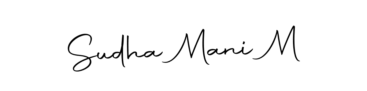 Once you've used our free online signature maker to create your best signature Autography-DOLnW style, it's time to enjoy all of the benefits that Sudha Mani M name signing documents. Sudha Mani M signature style 10 images and pictures png