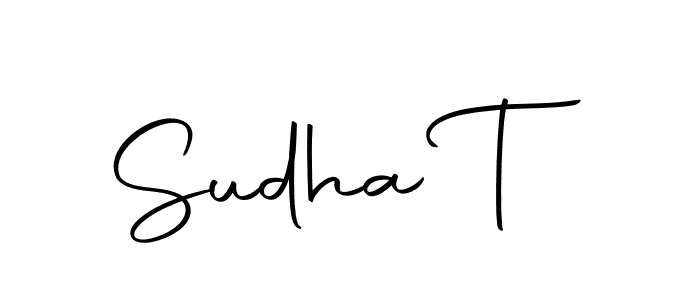 Make a beautiful signature design for name Sudha T. Use this online signature maker to create a handwritten signature for free. Sudha T signature style 10 images and pictures png