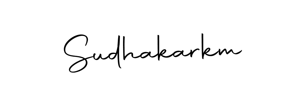 How to make Sudhakarkm name signature. Use Autography-DOLnW style for creating short signs online. This is the latest handwritten sign. Sudhakarkm signature style 10 images and pictures png