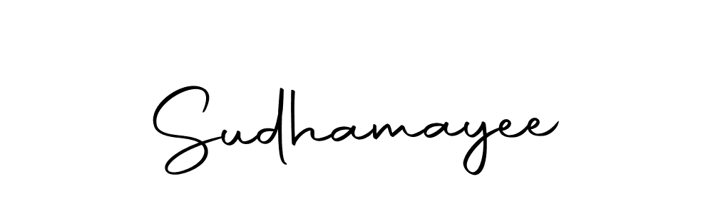 How to make Sudhamayee signature? Autography-DOLnW is a professional autograph style. Create handwritten signature for Sudhamayee name. Sudhamayee signature style 10 images and pictures png