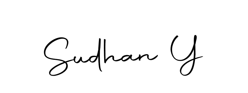 Make a beautiful signature design for name Sudhan Y. With this signature (Autography-DOLnW) style, you can create a handwritten signature for free. Sudhan Y signature style 10 images and pictures png