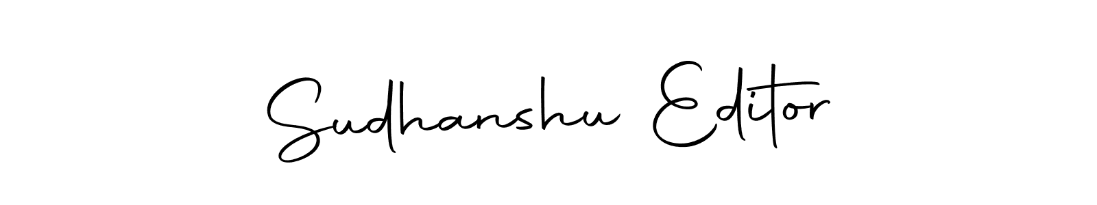 How to make Sudhanshu Editor name signature. Use Autography-DOLnW style for creating short signs online. This is the latest handwritten sign. Sudhanshu Editor signature style 10 images and pictures png