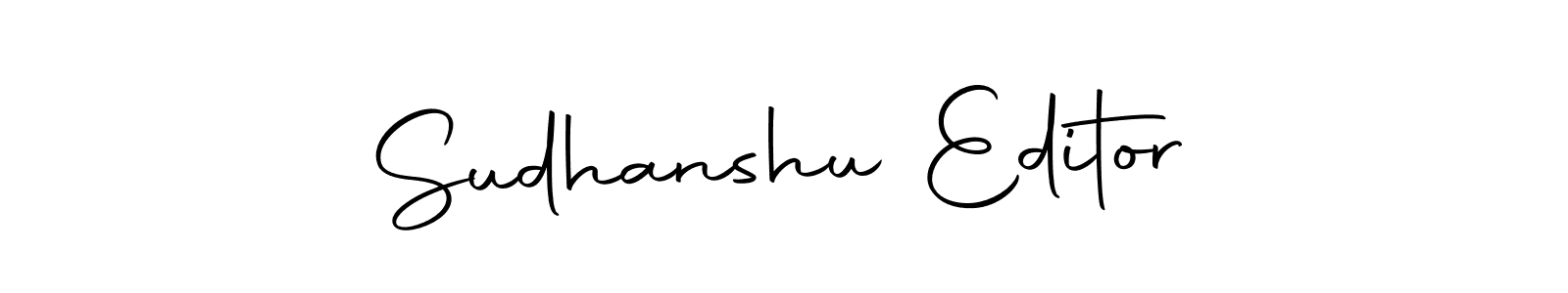 How to make Sudhanshu Editor name signature. Use Autography-DOLnW style for creating short signs online. This is the latest handwritten sign. Sudhanshu Editor signature style 10 images and pictures png