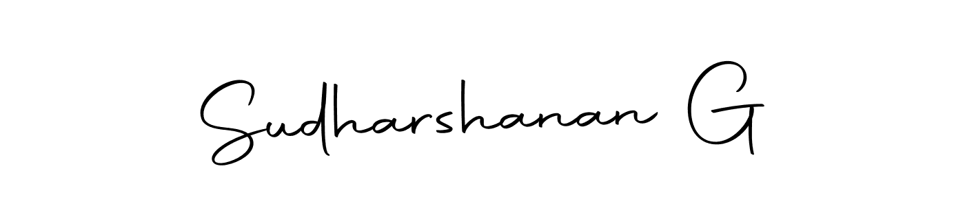 How to make Sudharshanan G name signature. Use Autography-DOLnW style for creating short signs online. This is the latest handwritten sign. Sudharshanan G signature style 10 images and pictures png