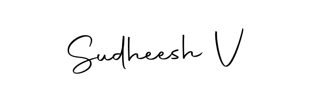 Similarly Autography-DOLnW is the best handwritten signature design. Signature creator online .You can use it as an online autograph creator for name Sudheesh V. Sudheesh V signature style 10 images and pictures png