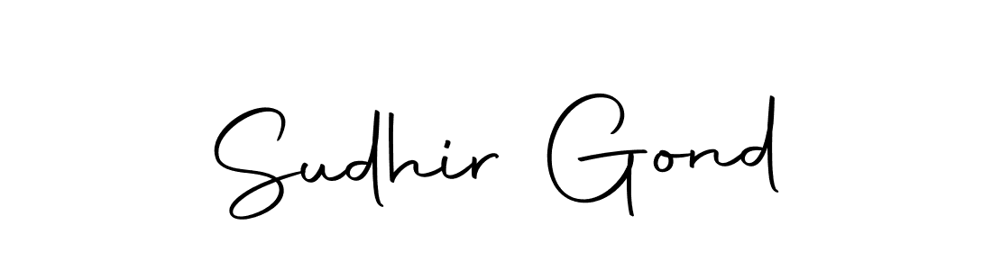 Make a beautiful signature design for name Sudhir Gond. Use this online signature maker to create a handwritten signature for free. Sudhir Gond signature style 10 images and pictures png