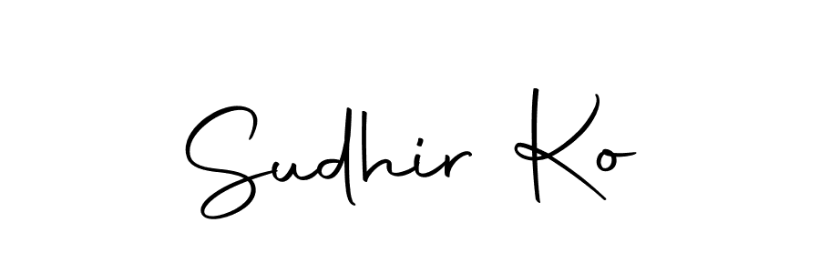 Make a beautiful signature design for name Sudhir Ko. Use this online signature maker to create a handwritten signature for free. Sudhir Ko signature style 10 images and pictures png
