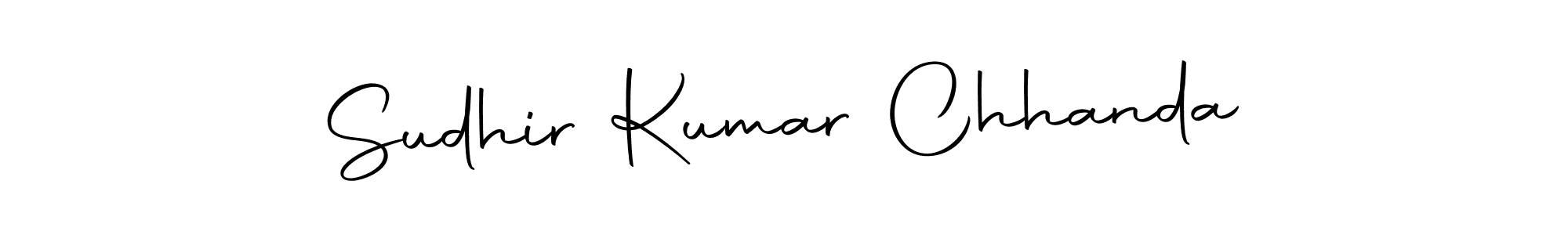 Create a beautiful signature design for name Sudhir Kumar Chhanda. With this signature (Autography-DOLnW) fonts, you can make a handwritten signature for free. Sudhir Kumar Chhanda signature style 10 images and pictures png