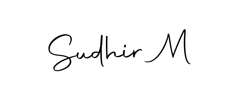 You should practise on your own different ways (Autography-DOLnW) to write your name (Sudhir M) in signature. don't let someone else do it for you. Sudhir M signature style 10 images and pictures png