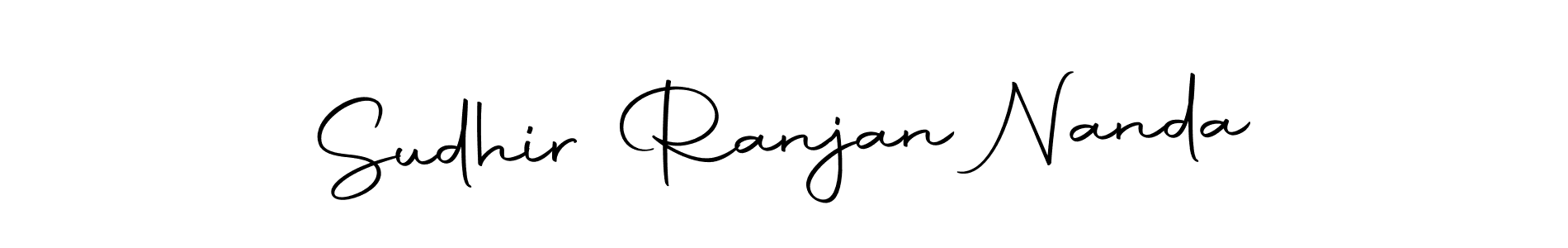 How to make Sudhir Ranjan Nanda name signature. Use Autography-DOLnW style for creating short signs online. This is the latest handwritten sign. Sudhir Ranjan Nanda signature style 10 images and pictures png