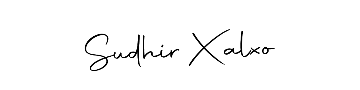 You can use this online signature creator to create a handwritten signature for the name Sudhir Xalxo. This is the best online autograph maker. Sudhir Xalxo signature style 10 images and pictures png